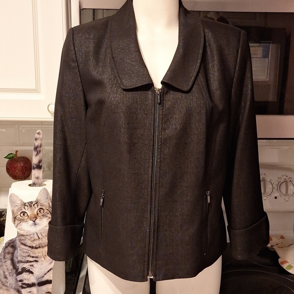 F womens Calvin Klein "Gorgeous" zipper lined jacket size 16